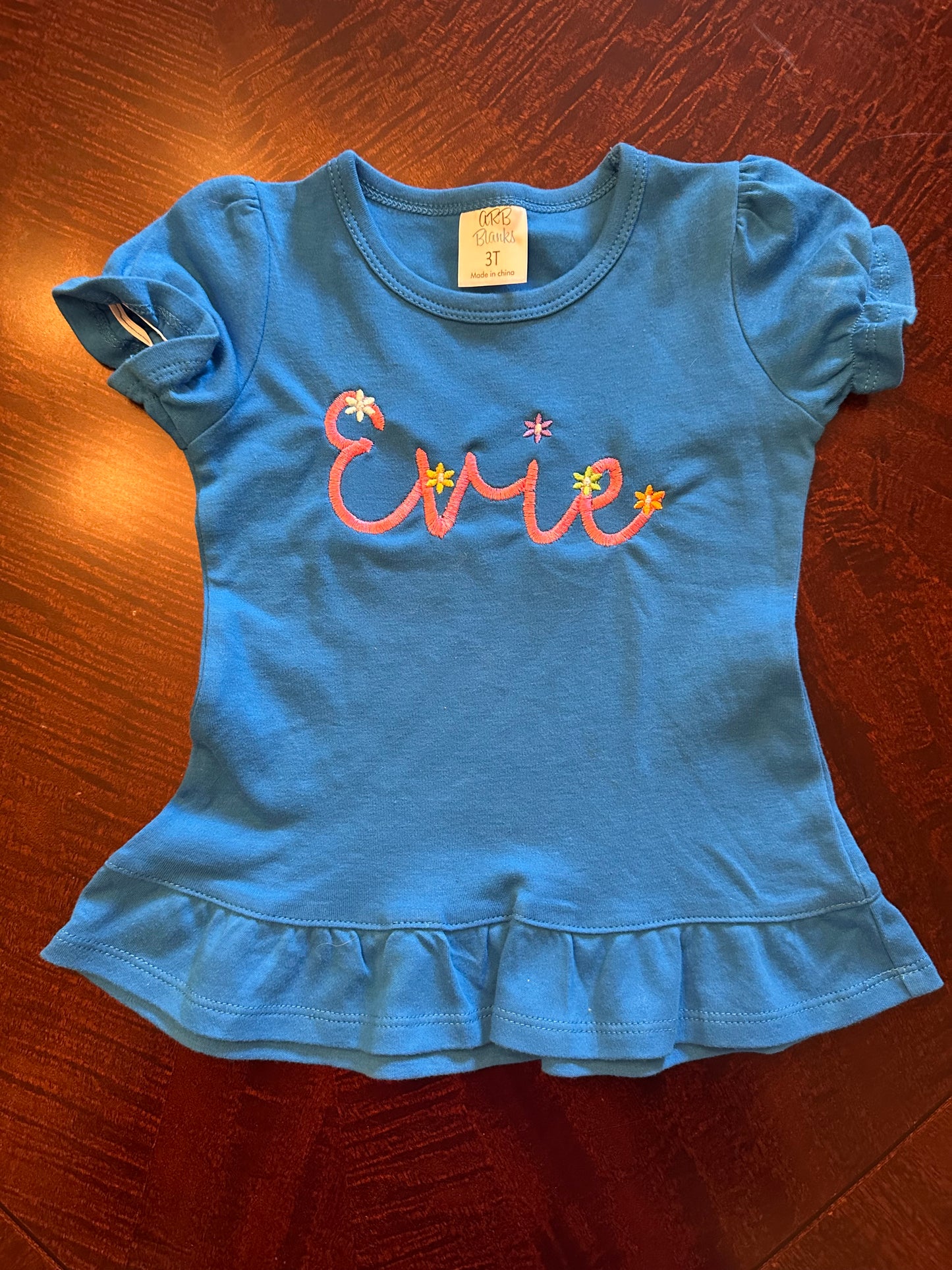 Personalized Flower Name Shirt