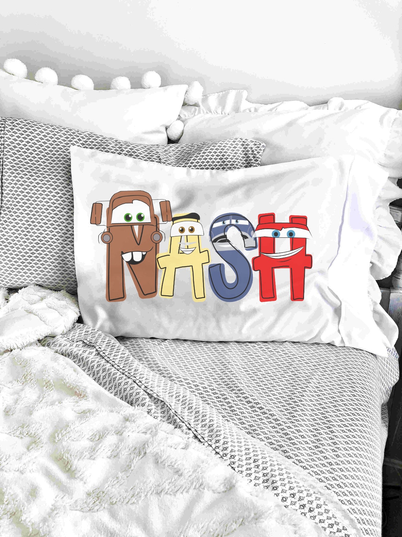 Cars Inspired Personalized Pillowcase