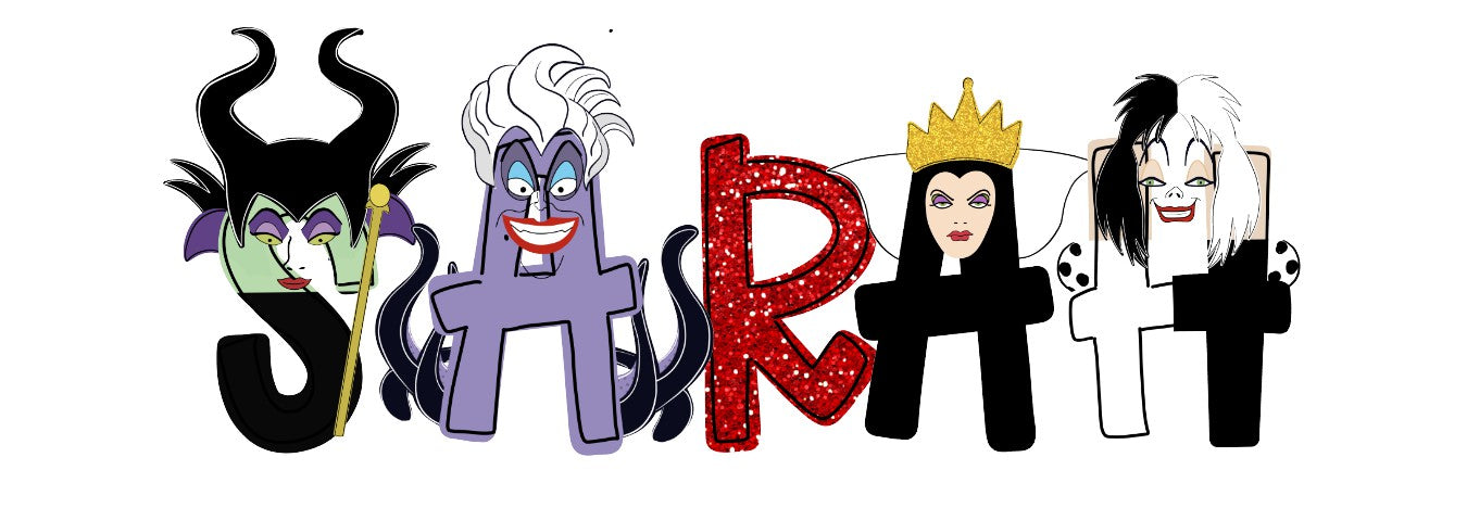 Villain Personalized Name Stickers