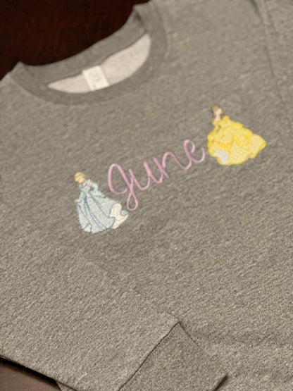 Embroidered Princess Sweatshirt