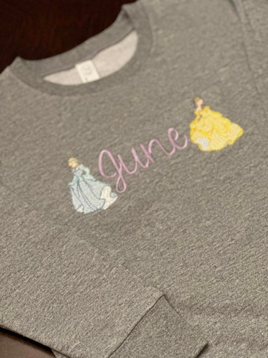 Embroidered Princess Sweatshirt