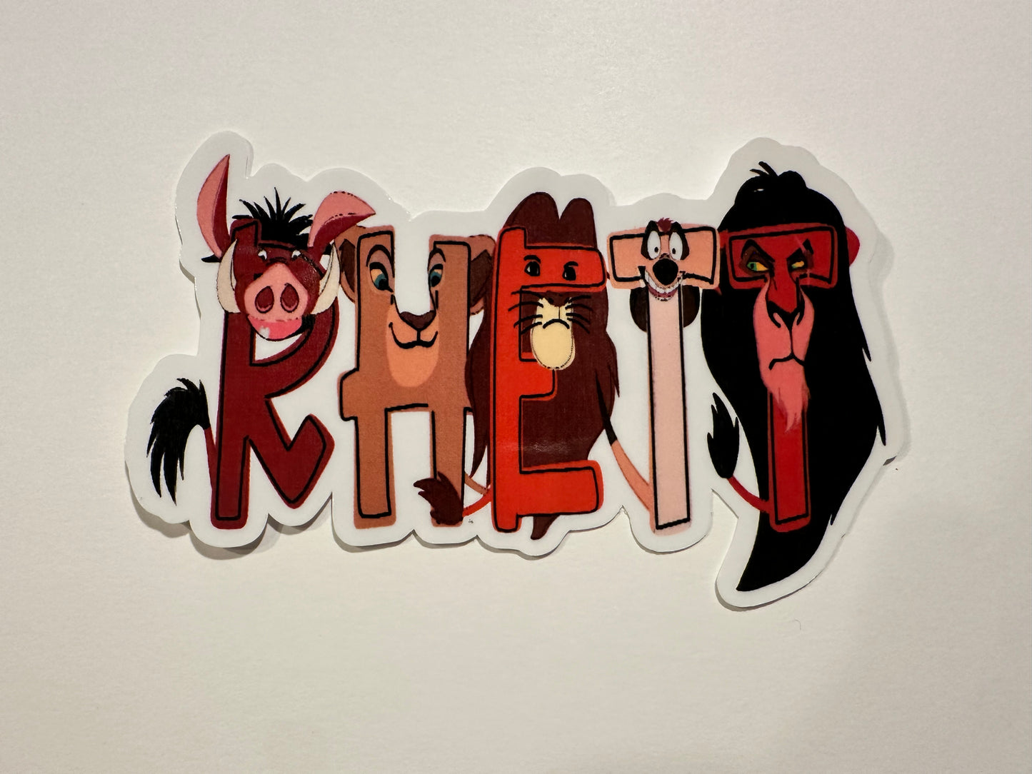 Lion King Inspired Personalized Name Sticker