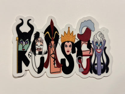 Villain Personalized Name Stickers