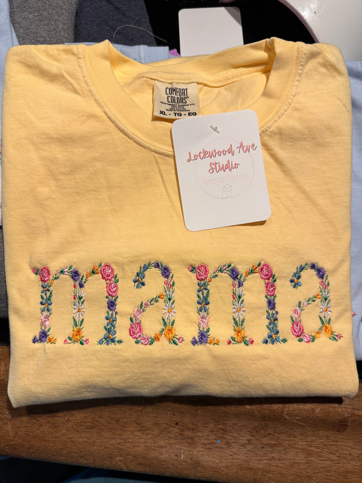 Personalized Floral Embroidered “Mama” Shirt | Custom Mother’s Day Shirt | Comfort Colors Tee | Embroidered Mom Gift | Floral Name Shirt