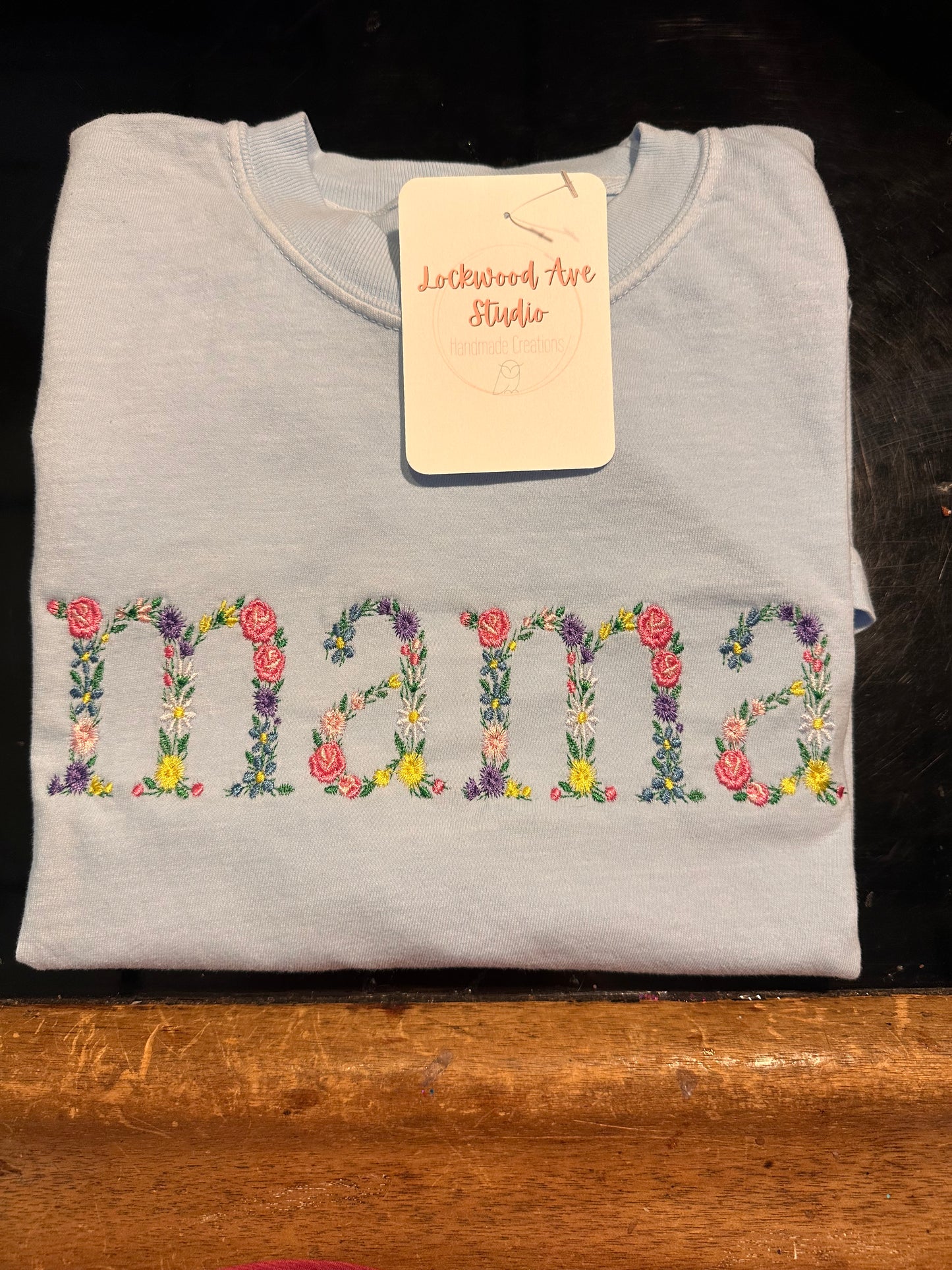 Personalized Floral Embroidered “Mama” Shirt | Custom Mother’s Day Shirt | Comfort Colors Tee | Embroidered Mom Gift | Floral Name Shirt