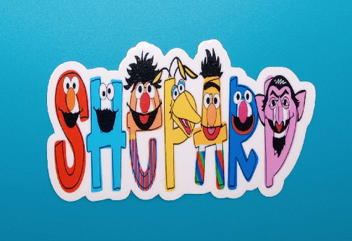 Sesame Street Themed Personalized Sticker