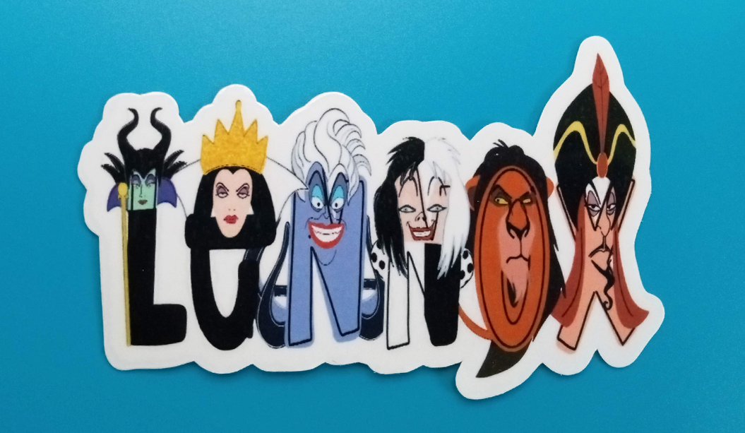 Villain Personalized Name Stickers