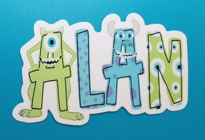 Personalized Monsters Inc Sticker