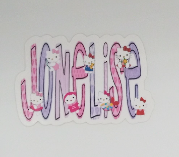 Hello Kitty Personalized Name Sticker