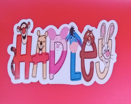 Winnie the Pooh Name Sticker