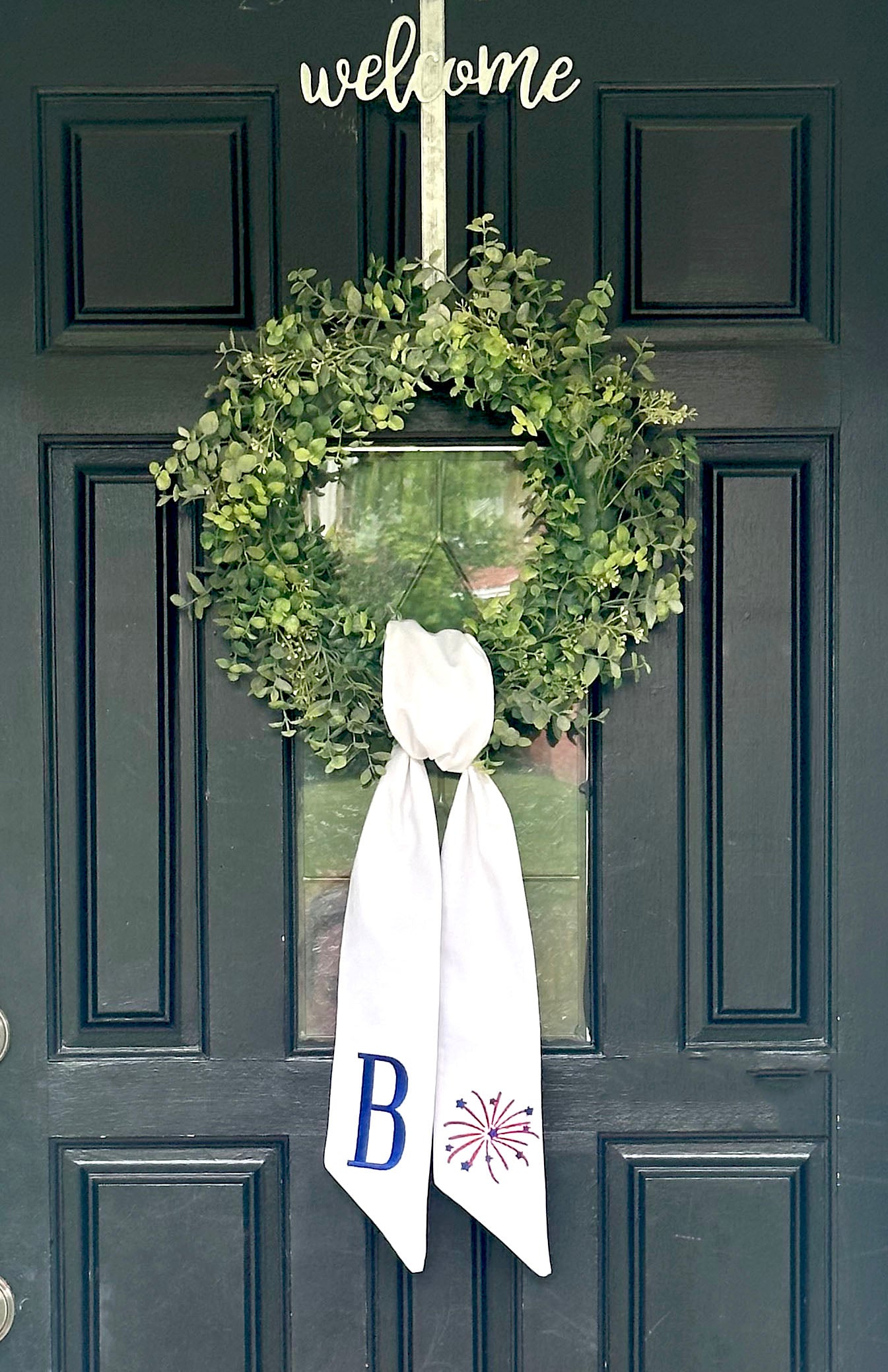 Fourth of July Wreath Sash