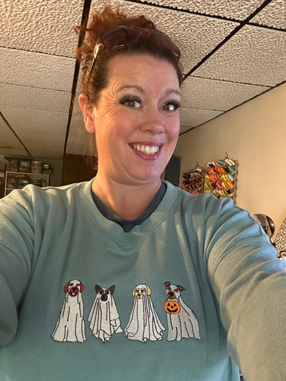 Spooky Dog Lover Ghost Dog Sweatshirt