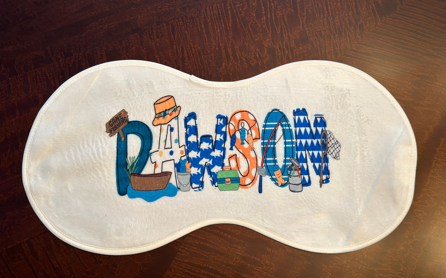 Fishing Lover Personalized Burp Cloth