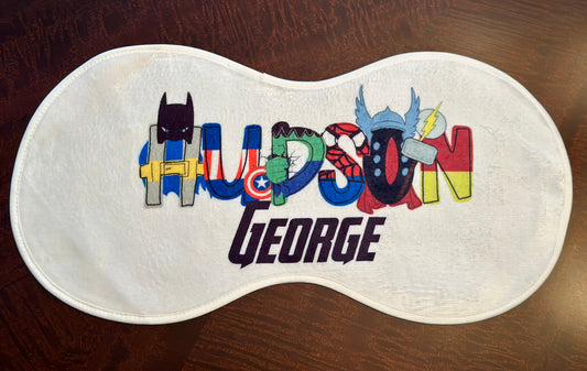 Superhero Personalized Burp Cloth