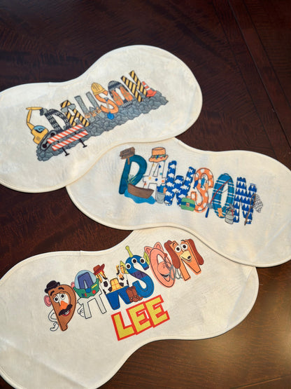 Toy Story Inspired Personalized Burp Cloth