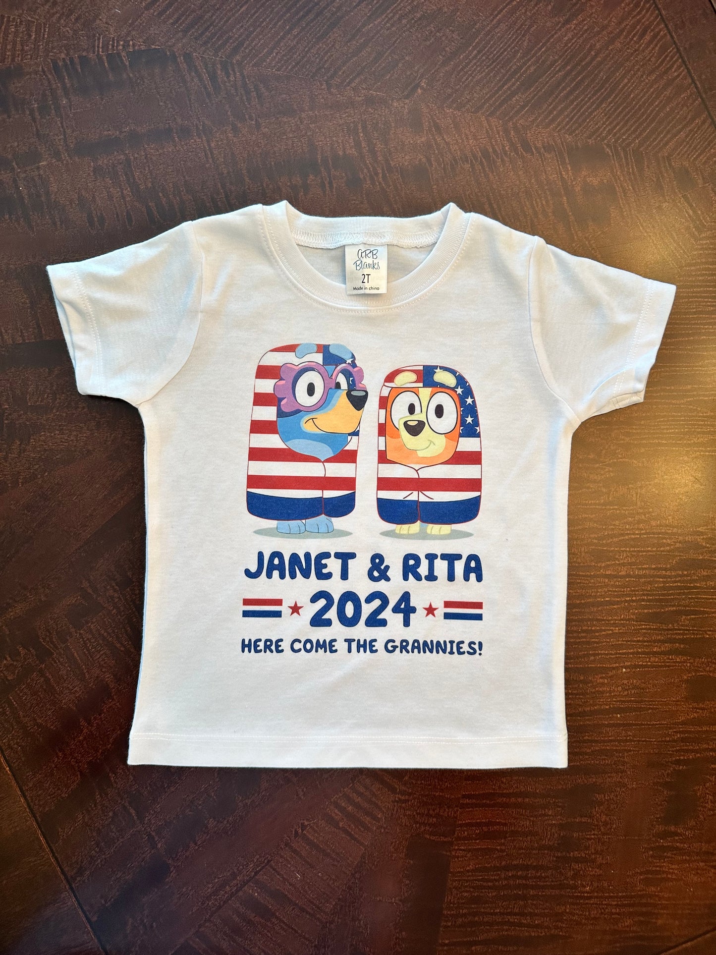 Janet and Rita 2024 Bluey Grannies Inspired Shirt