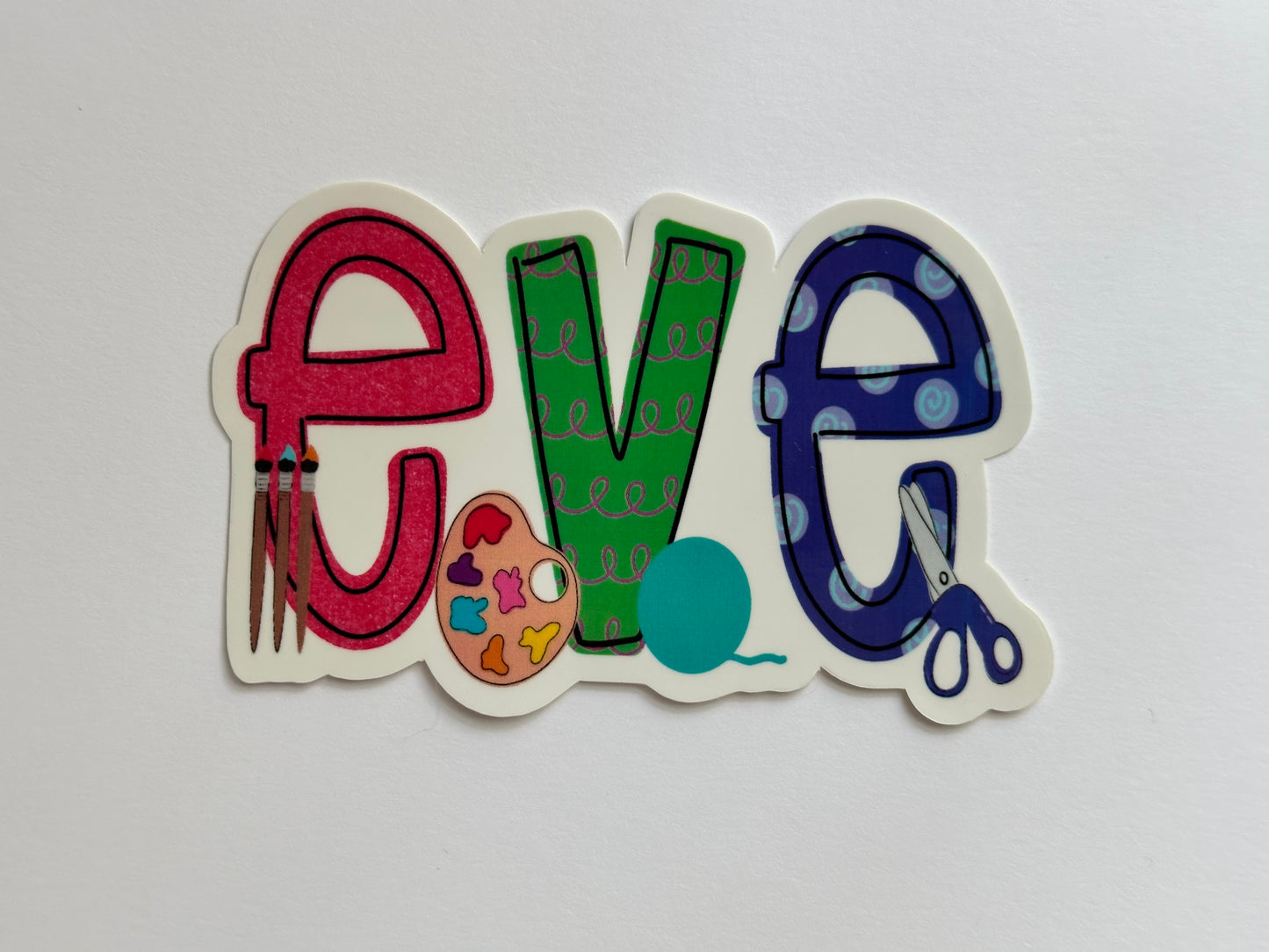 Arts and Crafts Personalized Name Sticker