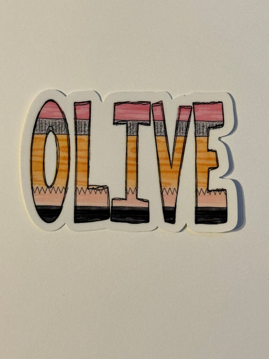 Pencil Themed Stickers