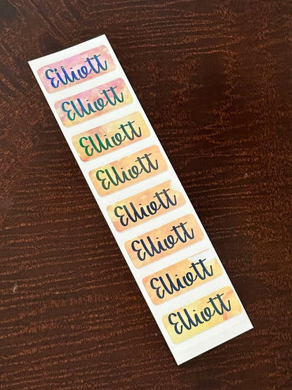 Waterproof School Supply Labels