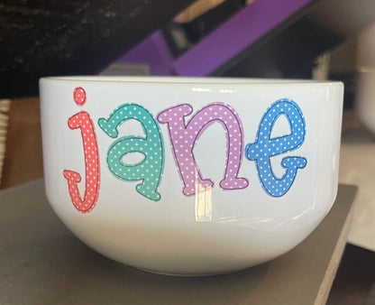 Personalized Bowl - Perfect for Ice Cream, Cereal, Popcorn and More!