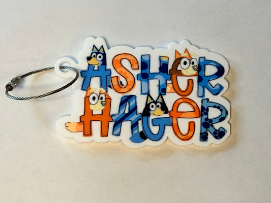 Bluey Inspired Bag Tag