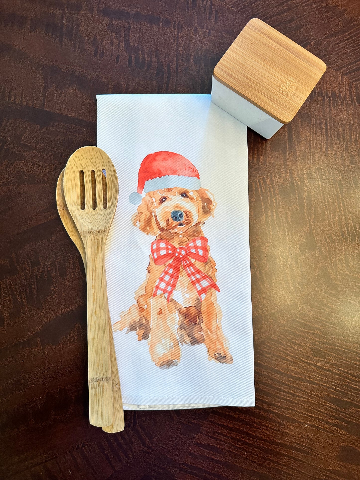 Customized Dog Breed Christmas Kitchen Tea Towel