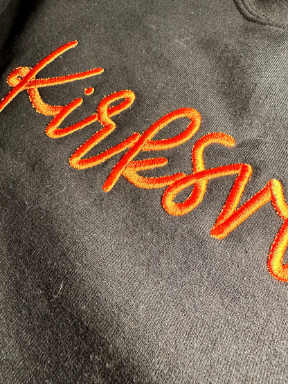 Custom School Spirit Sweatshirt with Side Bows | Embroidered Team Name & Colors | Personalized School Crewneck