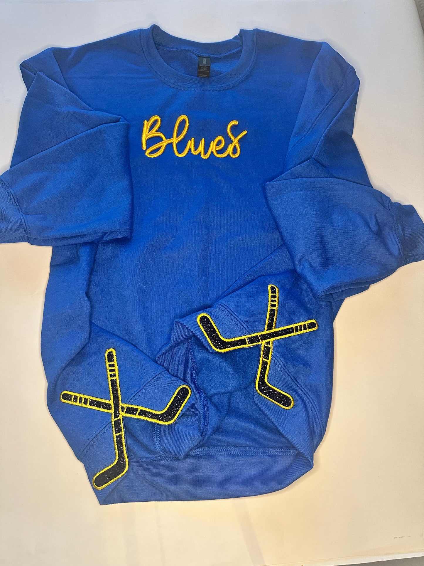 Custom School Spirit Sweatshirt with Side Bows | Embroidered Team Name & Colors | Personalized School Crewneck
