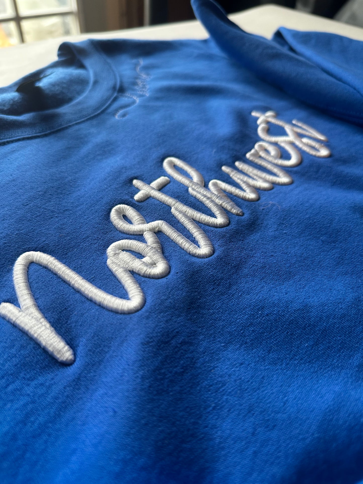 Custom School Spirit Sweatshirt with Side Bows | Embroidered Team Name & Colors | Personalized School Crewneck