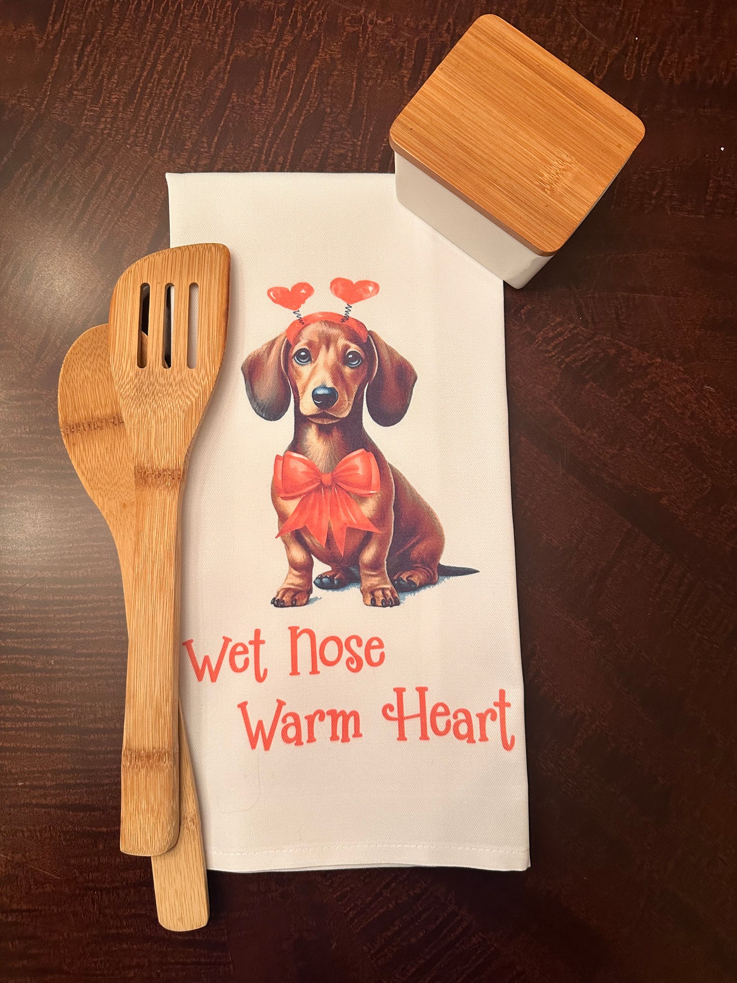 Customized Dog Breed Valentine's Day Kitchen Tea Towel