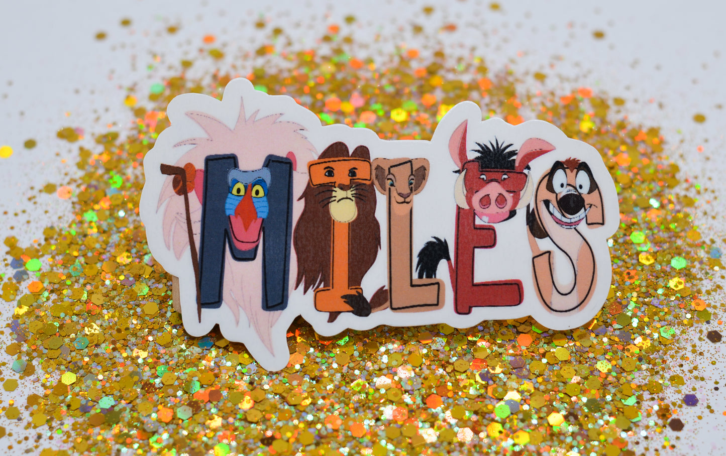 Lion King Inspired Personalized Name Sticker