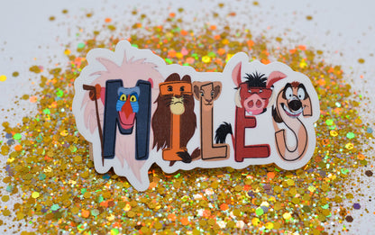 Lion King Inspired Personalized Name Sticker