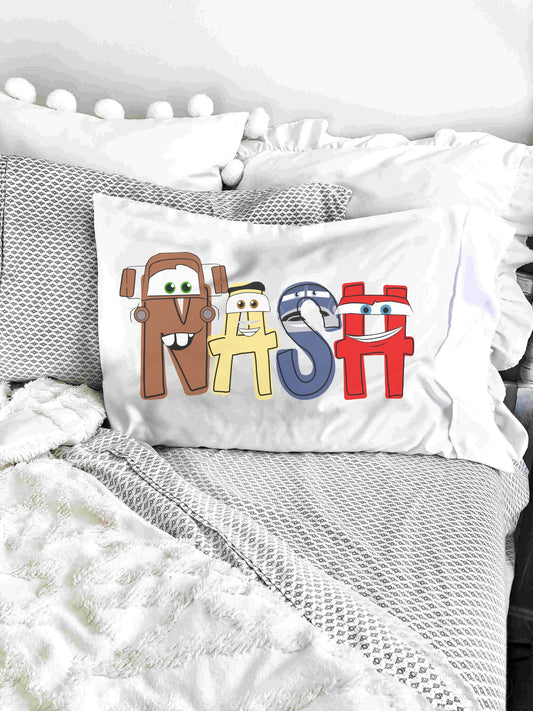 Cars Inspired Personalized Pillowcase