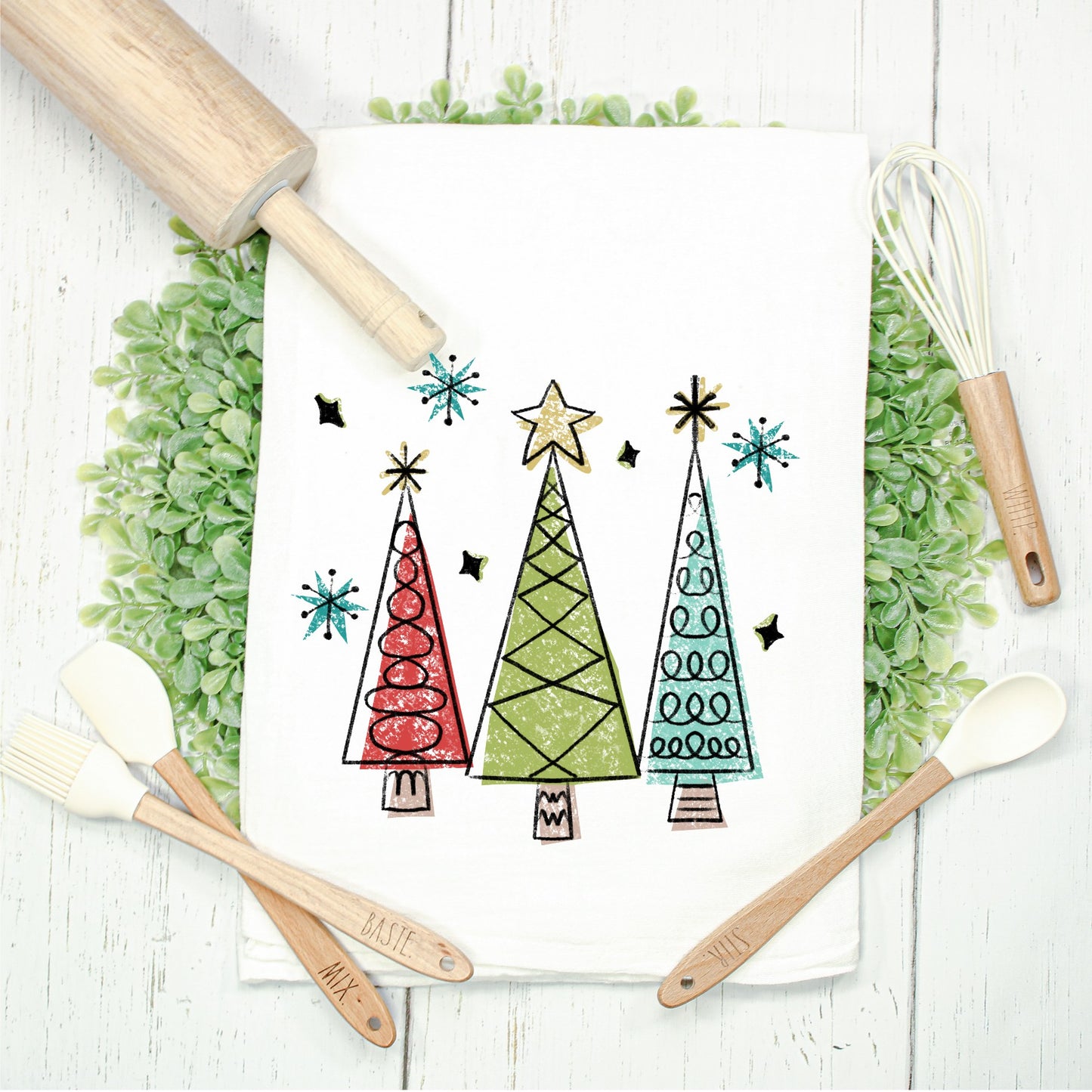 Christmas Tree Trio Kitchen Towel