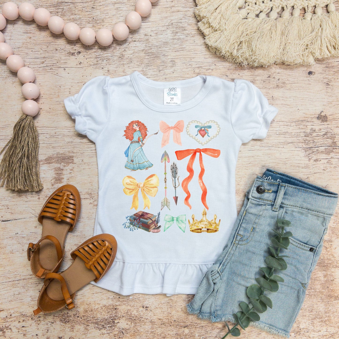 Brave Merida Inspired Coquette Shirt