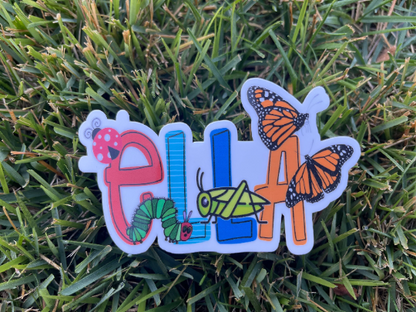 Butterfly and Insect Personalized Name Sticker