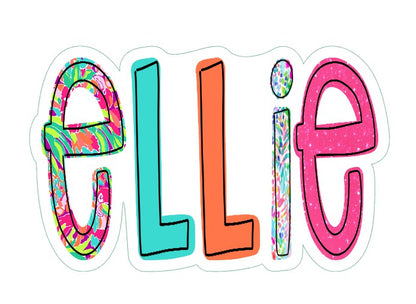 Colorful Personalized Name Sticker