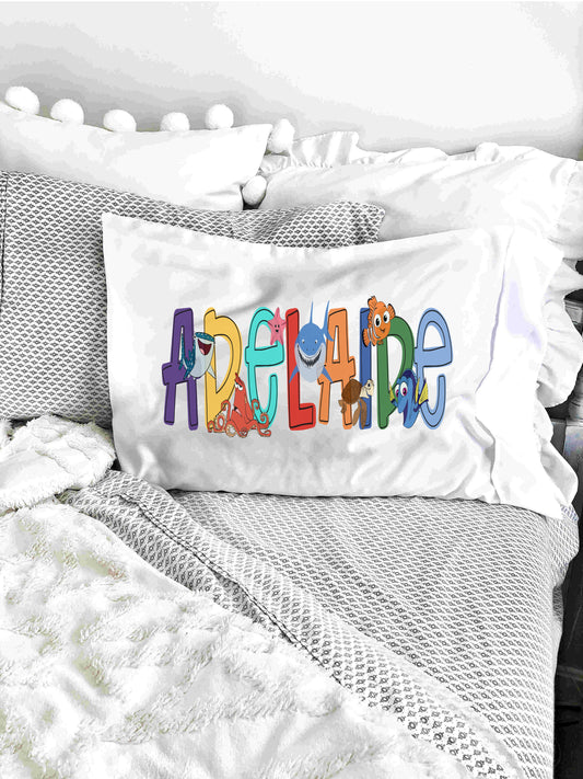 Finding Nemo and Dory Inspired Personalized Pillowcase