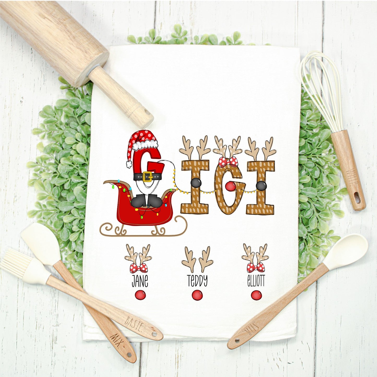 Favorite Reindeer Personalized Kitchen Towel