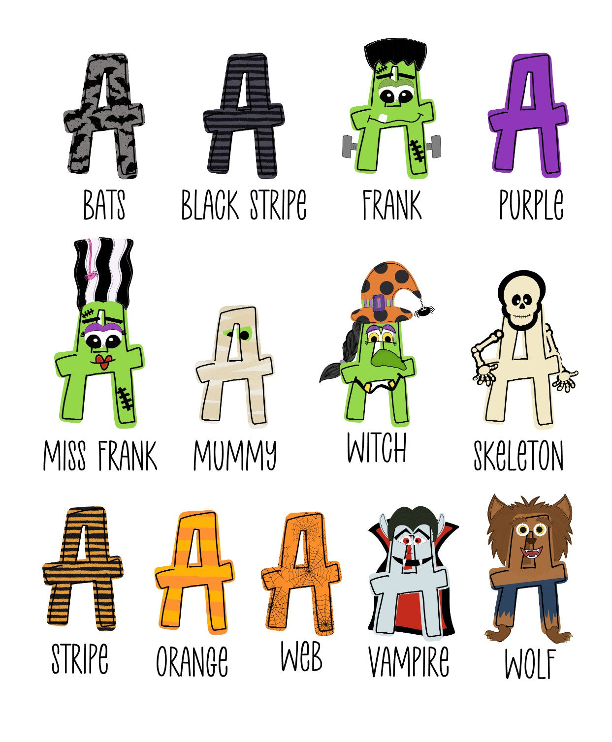 Halloween Monster Mash Personalized Name Sticker