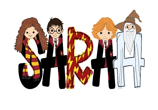 Harry Potter Name Stickers