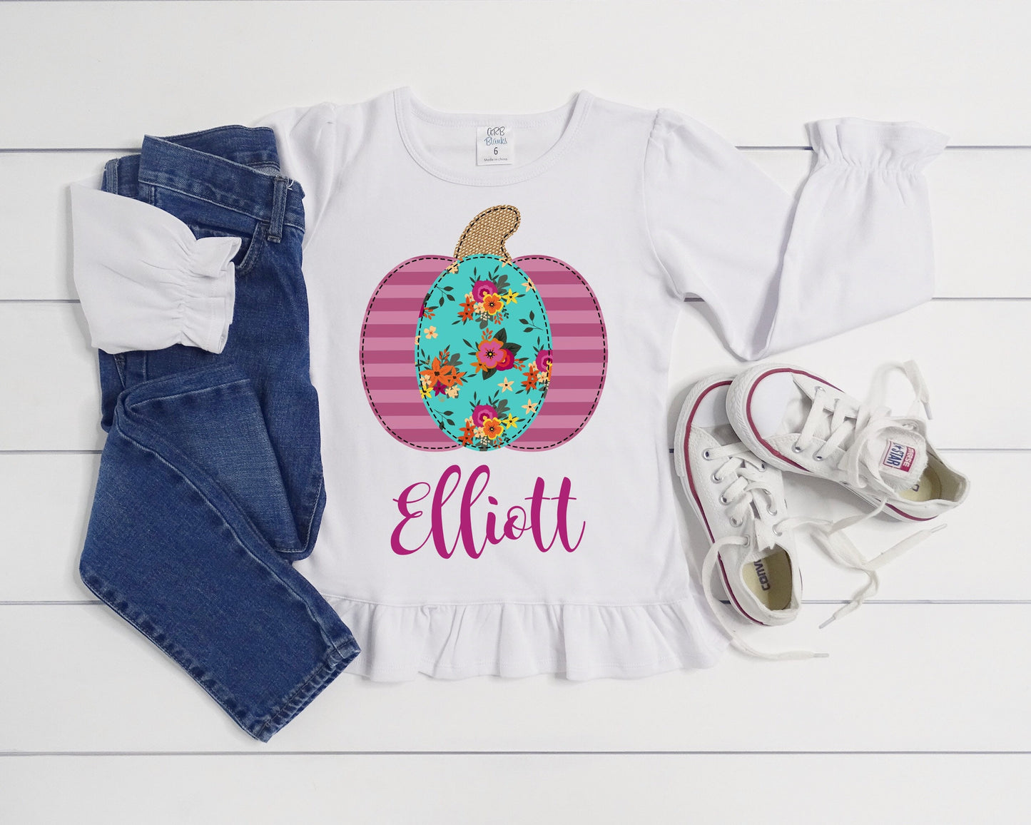 Pink Pumpkin Personalized Shirt