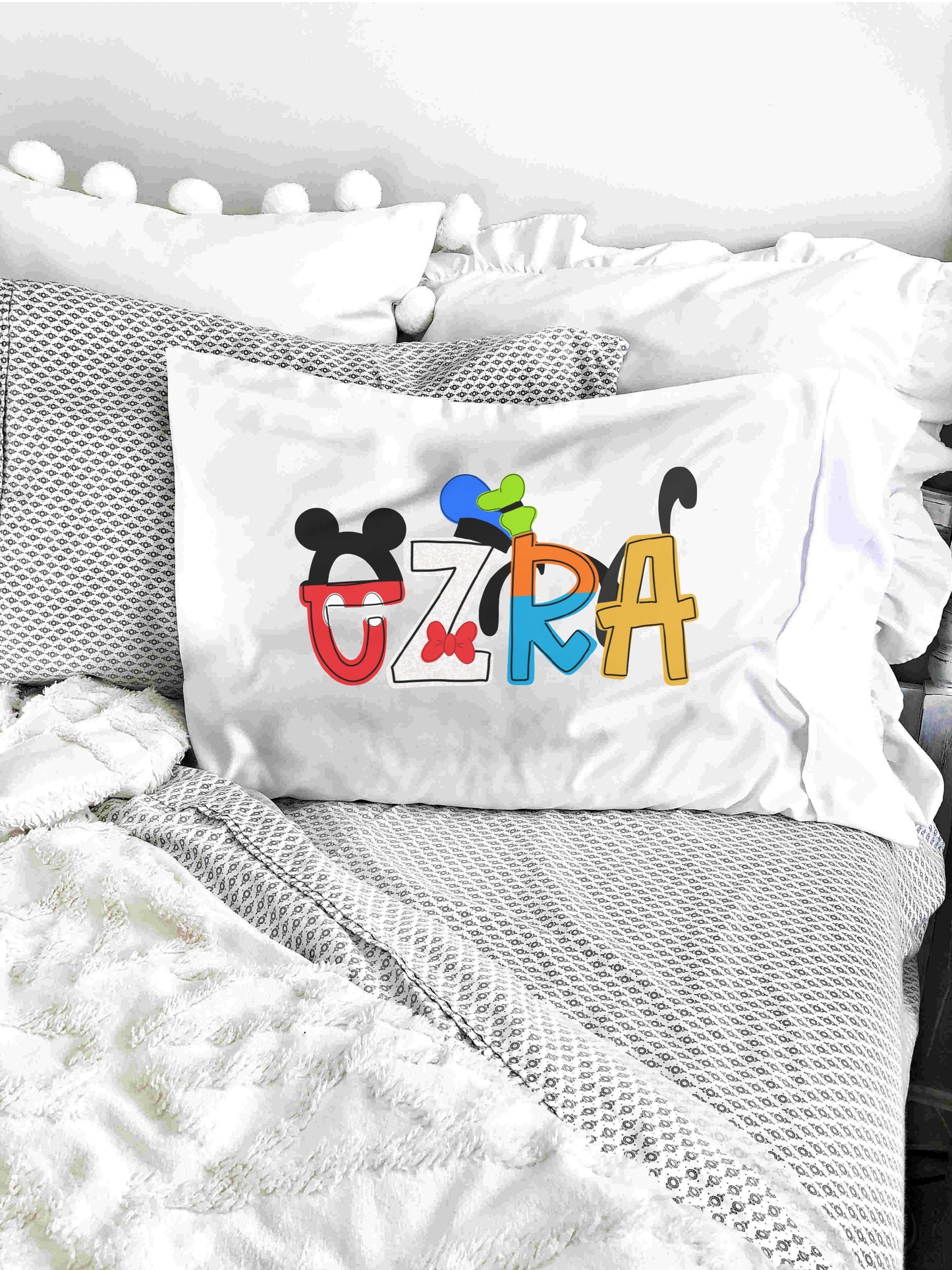 Mickey and Friends Themed Personalized Pillowcase