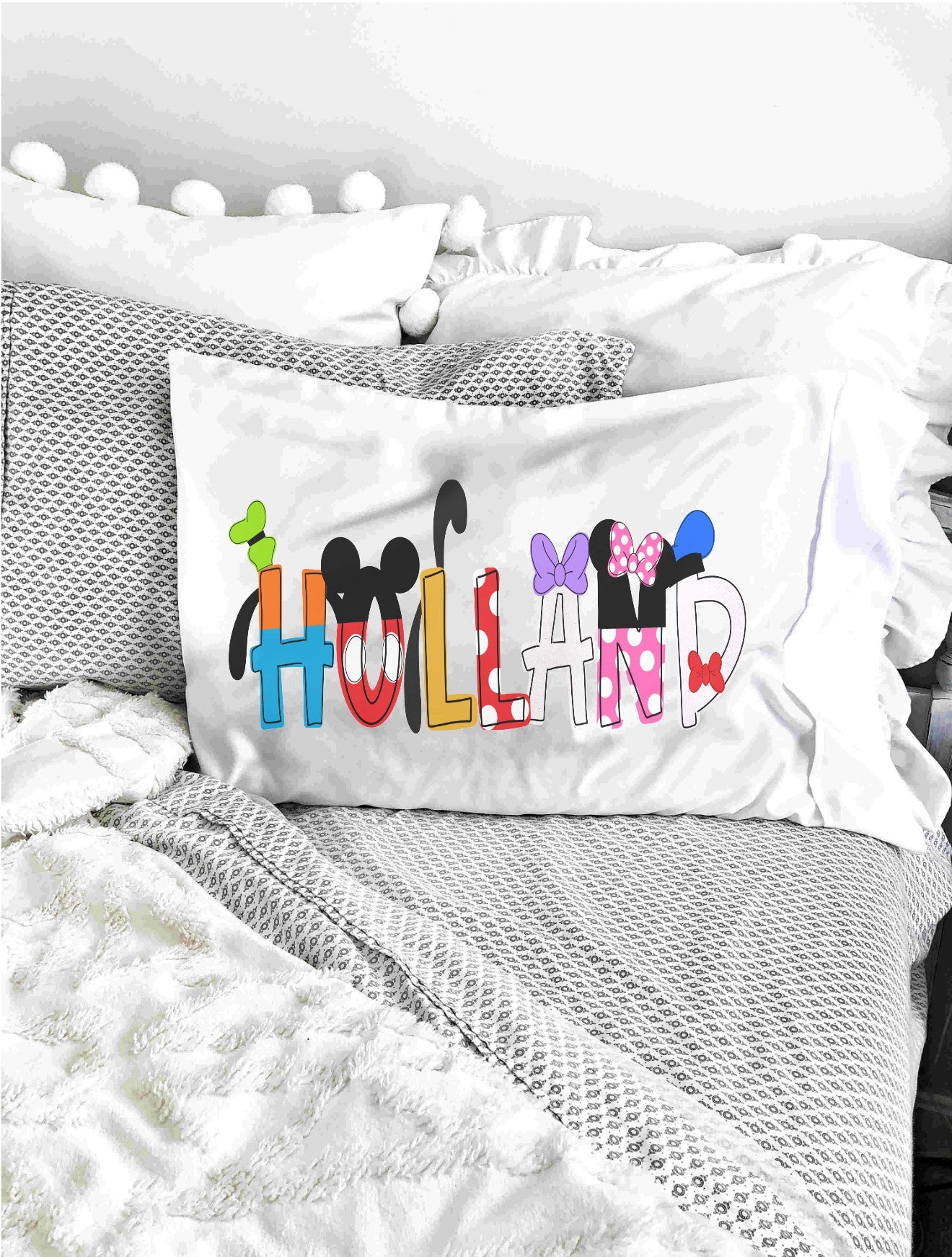 Mickey and Friends Themed Personalized Pillowcase