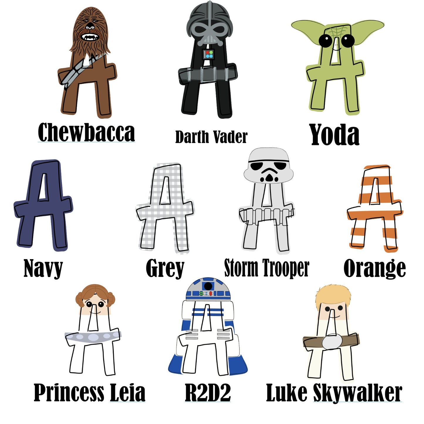 Star Wars Inspired Personalized Name Sticker