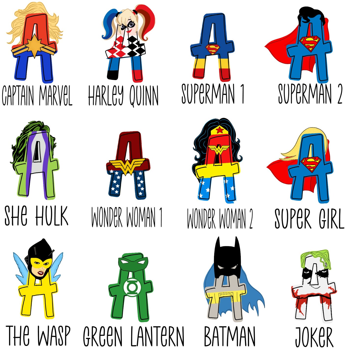 Superhero Inspired Personalized Name Shirt