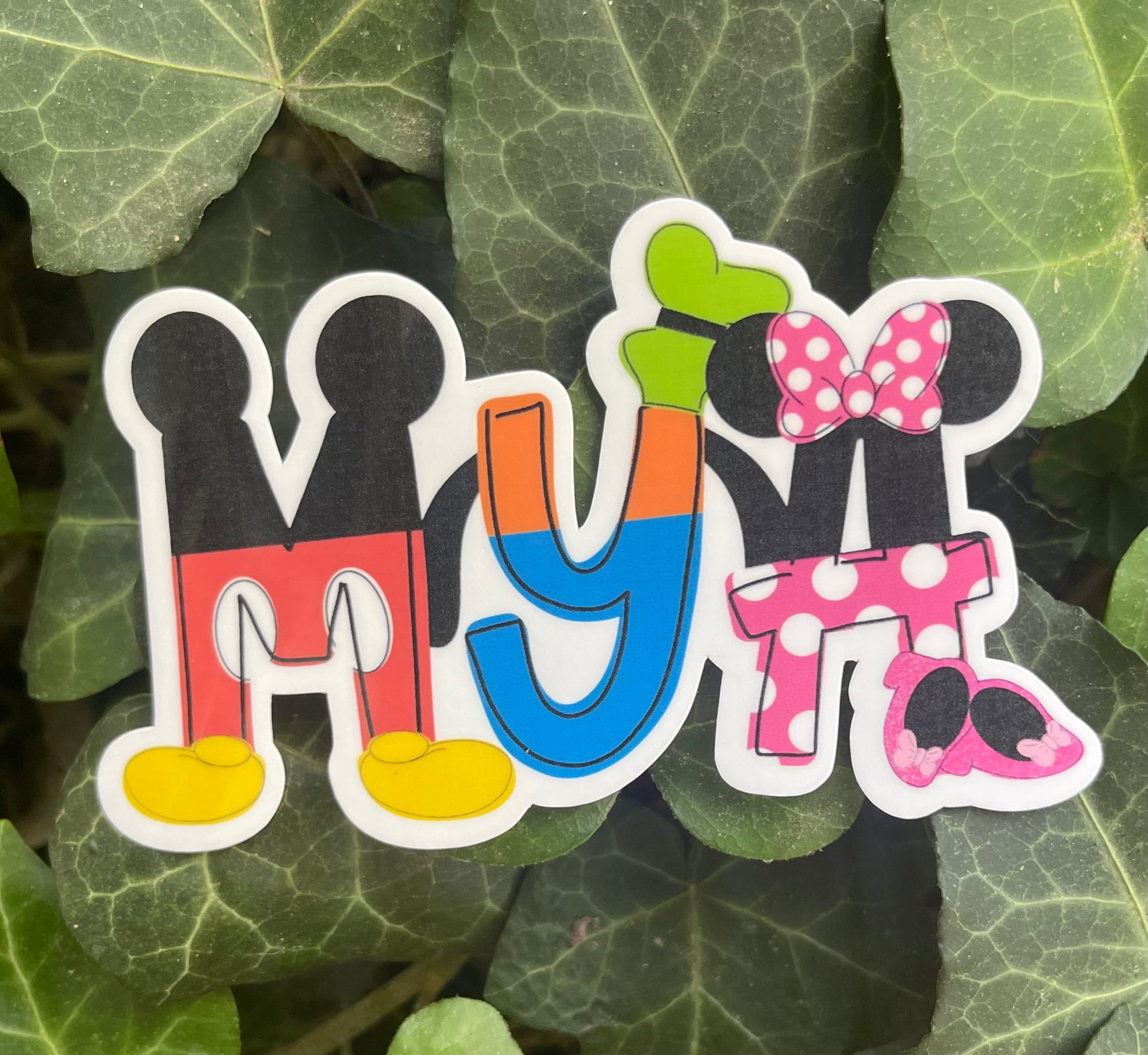 Mickey Sticker Size Mickey & Friends Waterproof Stickers | Personalized Disney Name ...