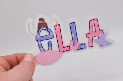 Personalized Ballet Sticker - The Perfect Gift for Dancers of All Ages!