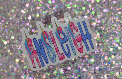 Personalized Unicorn Sticker