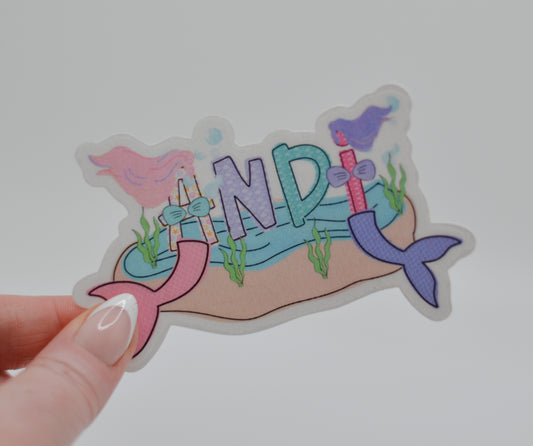 Personalized Mermaid Sticker